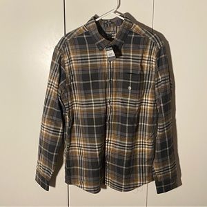 Eddie Bauer Plaid Flannel Button Up NWT Size Large